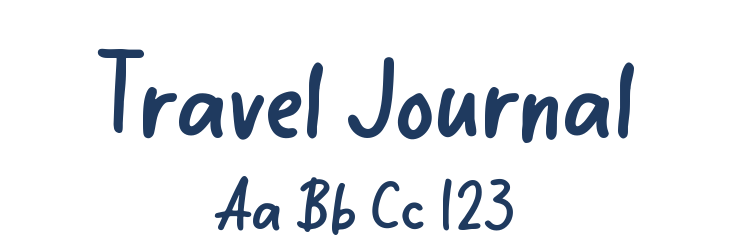 Travel Journal Font Preview