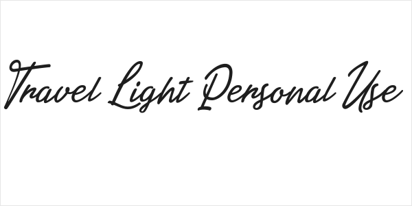 Travel Light Personal Use  Logo
