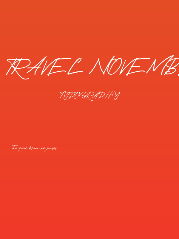 Travel November Poster
