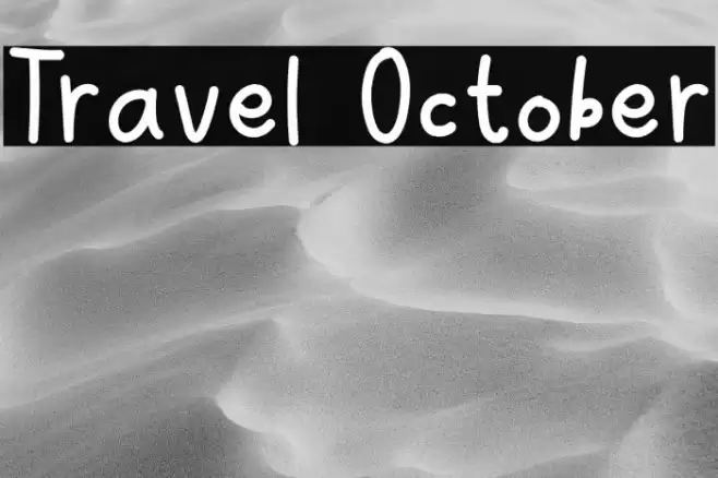 Travel October Font examples