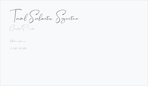 Travel Soulmates Signature Business Card