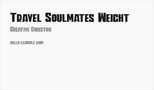 Travel Soulmates Weight Business Card
