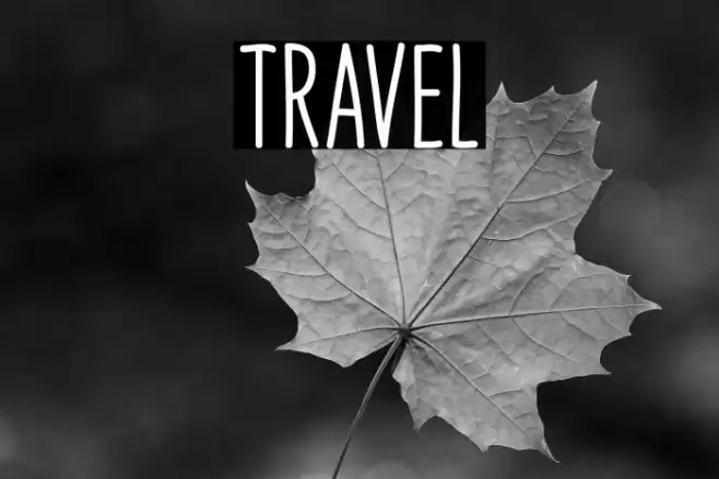 Travel Font examples
