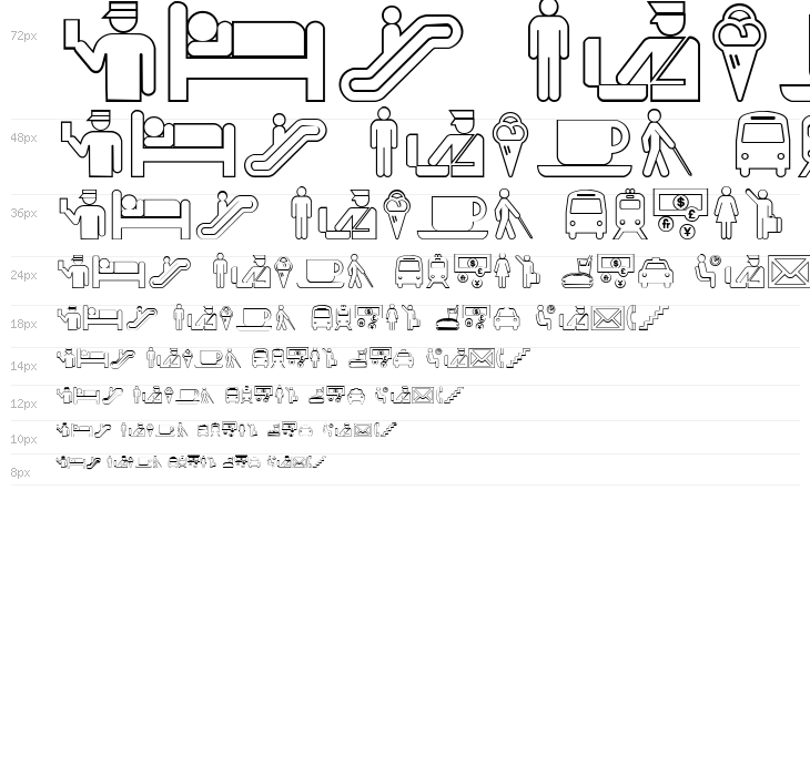 Travelcons Outline Waterfall
