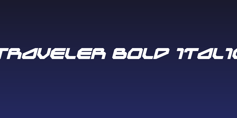 Traveler Bold Italic Social Header