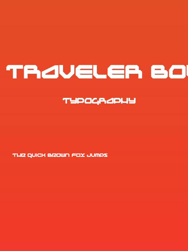 Traveler Bold Poster