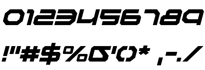 Traveler Italic Font OTHER CHARS