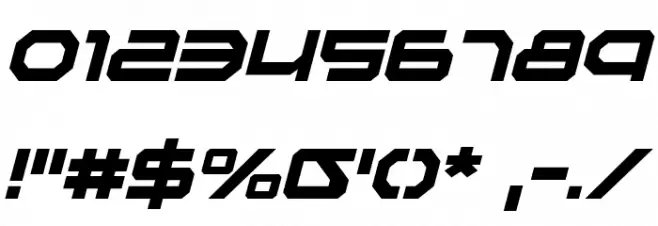 Traveler Italic Font OTHER CHARS