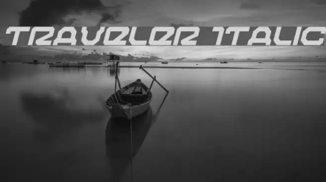 Traveler Italic Font examples