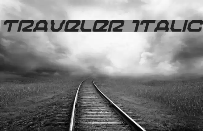 Traveler Italic Font examples