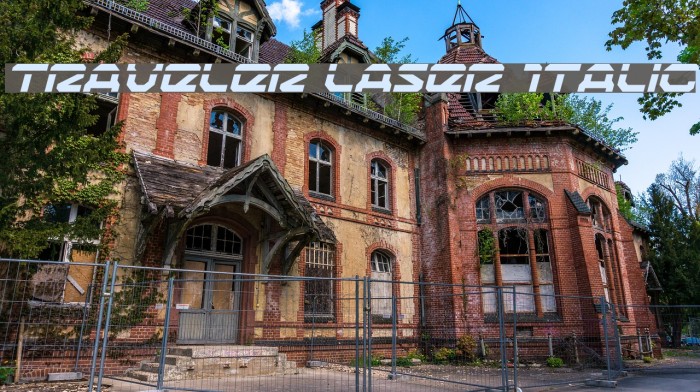 Traveler Laser Italic Font examples