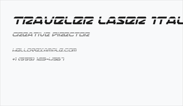 Traveler Laser Italic Business Card