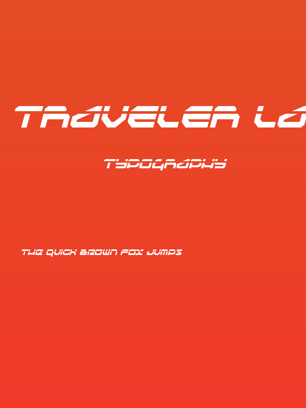 Traveler Laser Italic Poster