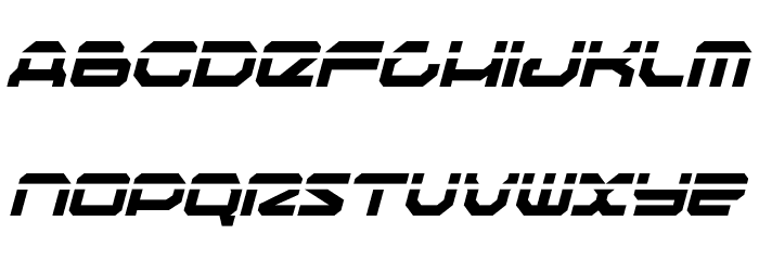Traveler Laser Italic Font LOWERCASE