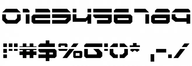 Traveler Laser Font OTHER CHARS