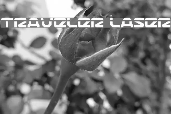 Traveler Laser Font examples