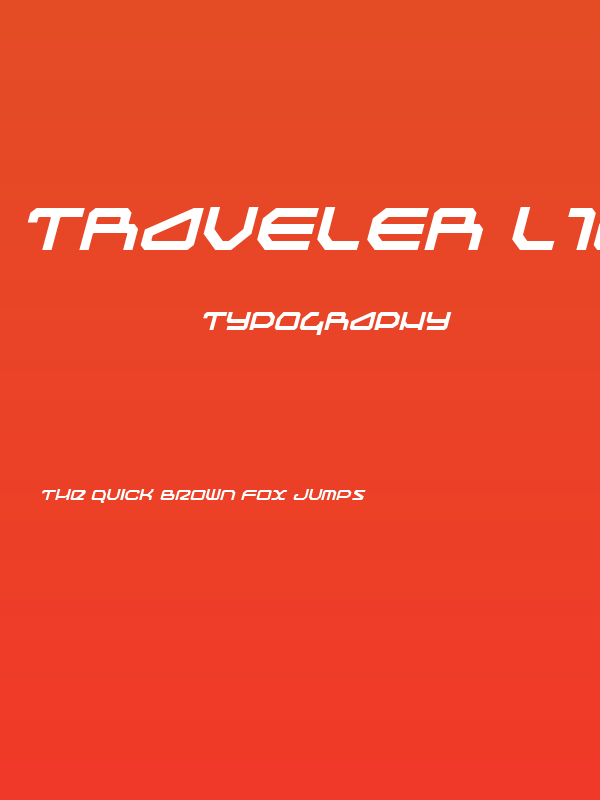 Traveler Light Italic Poster