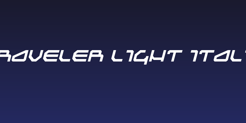 Traveler Light Italic Social Header