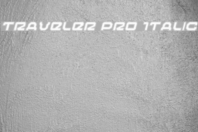 Traveler Pro Italic Font examples