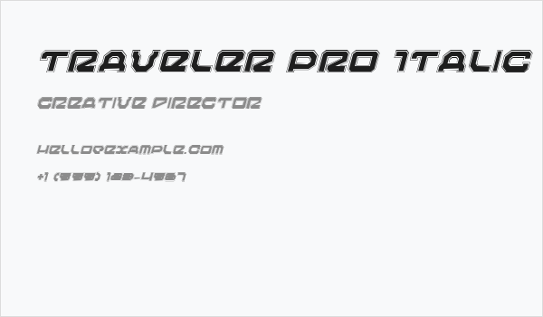 Traveler Pro Italic Business Card
