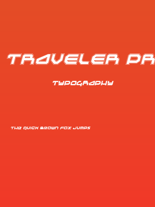 Traveler Pro Italic Poster