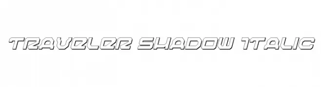 Traveler Shadow Italic  नि: शुल्क फ़ॉन्ट्स डाउनलोड