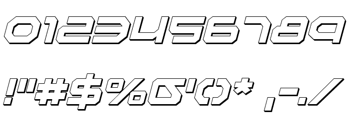 Traveler Shadow Italic Font OTHER CHARS