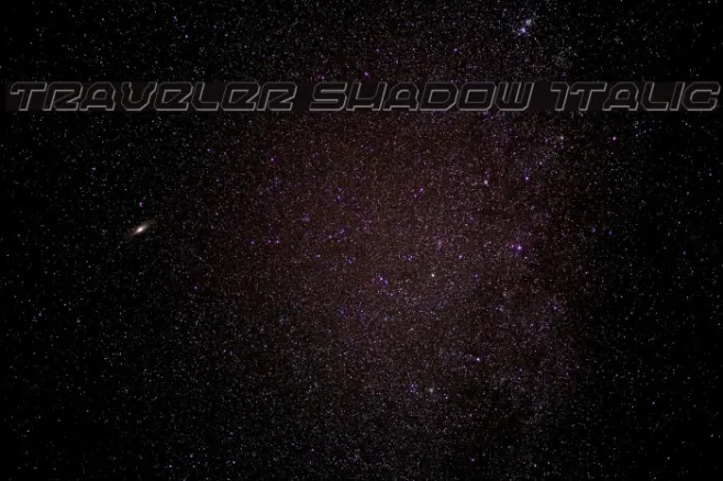 Traveler Shadow Italic Example 3