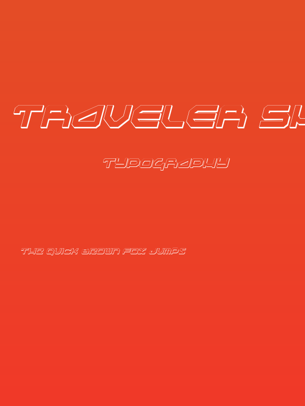 Traveler Shadow Italic Poster