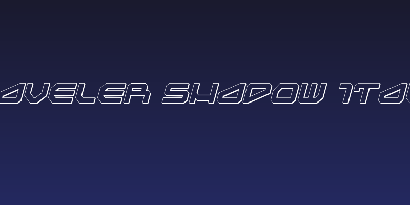 Traveler Shadow Italic Social Header