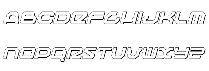 Traveler Shadow Italic Font LOWERCASE
