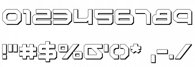 Traveler Shadow Font OTHER CHARS