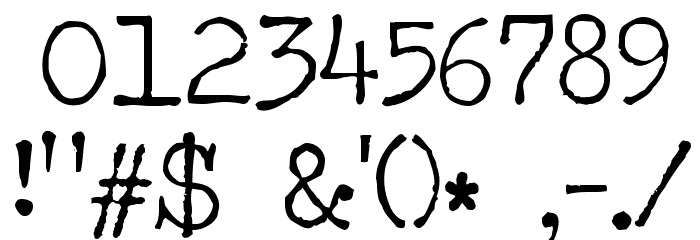 Traveling _Typewriter Font OTHER CHARS