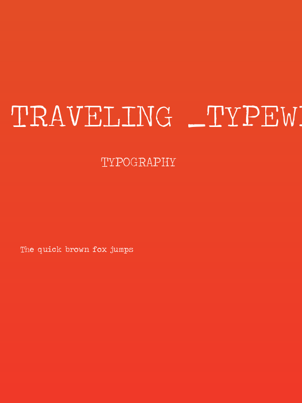 Traveling _Typewriter Poster
