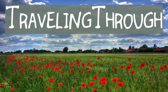 TravelingThrough Font examples