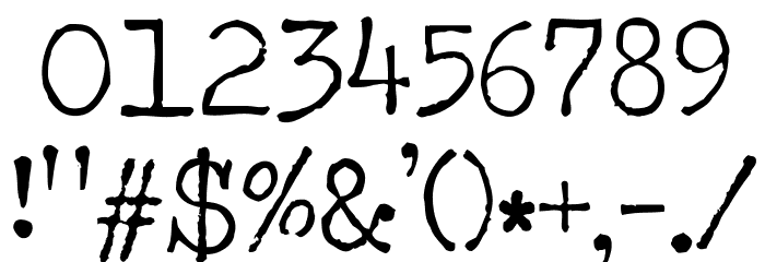 TravelingTypewriter Font OTHER CHARS