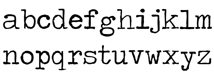 TravelingTypewriter Font LOWERCASE