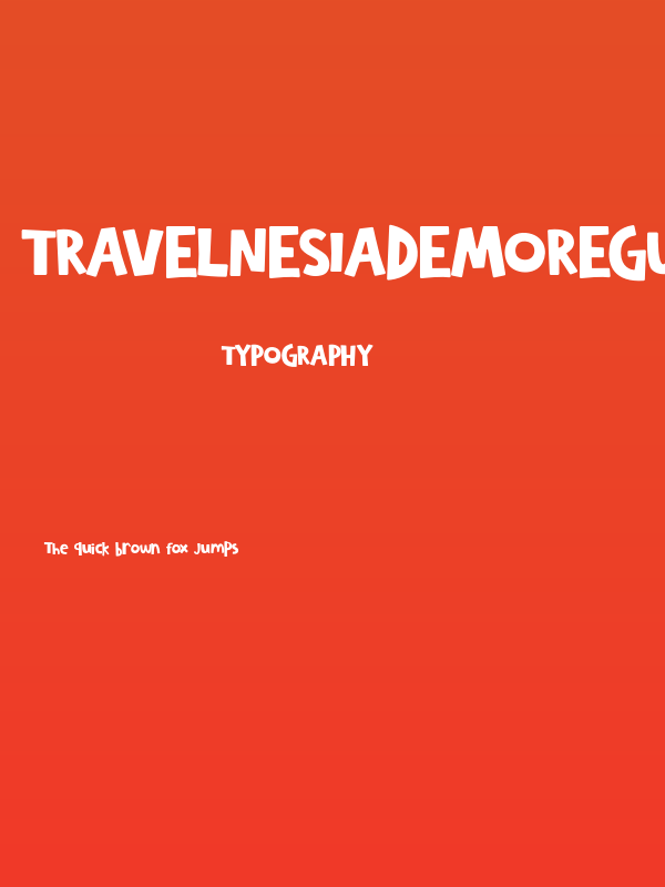 TravelnesiaDEMORegular Poster