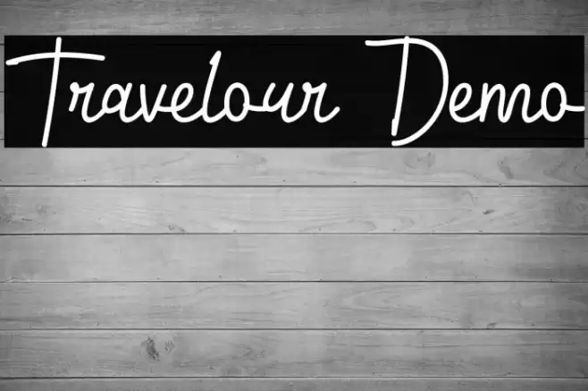 Travelour Demo Font examples