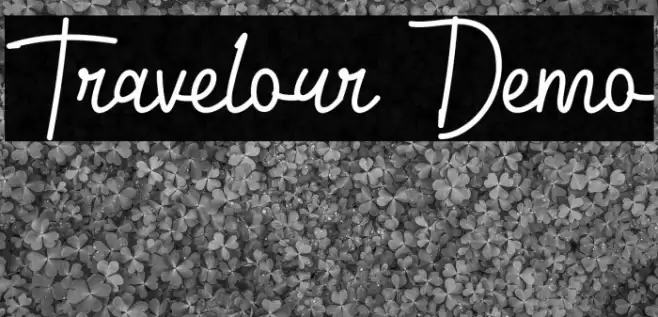 Travelour Demo Font examples