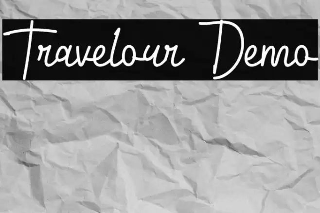 Travelour Demo Font examples