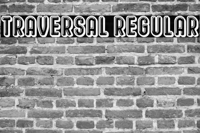 Traversal Regular Font examples