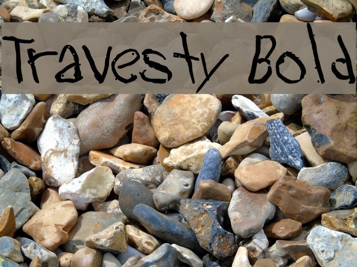 Travesty Bold Font examples