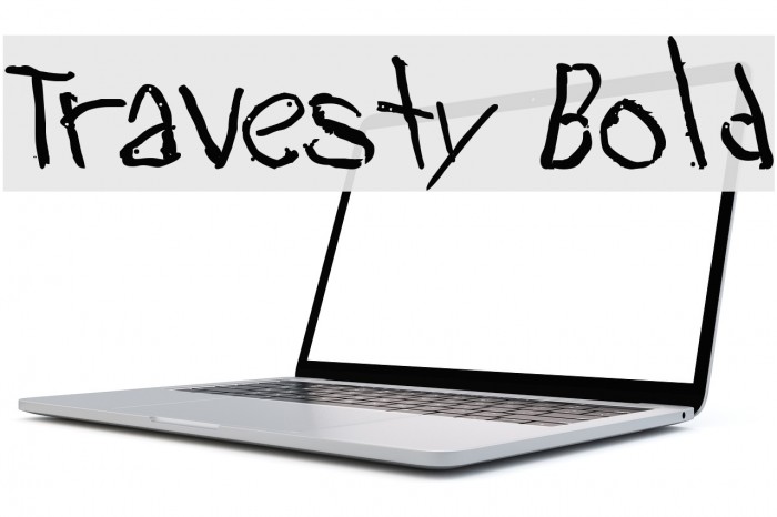 Travesty Bold Font examples