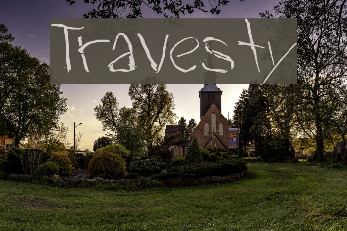 Travesty Font examples