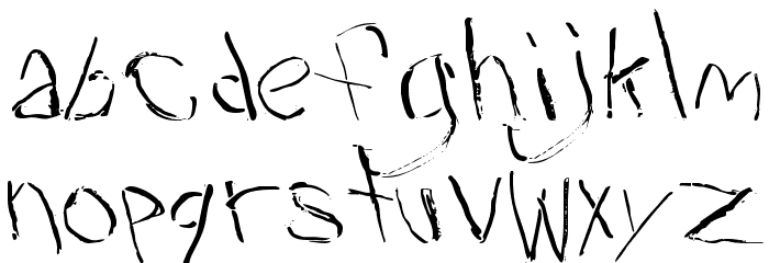 Travesty Font LOWERCASE