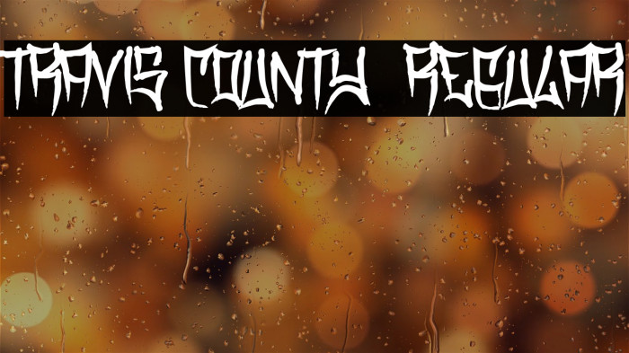 Travis County Regular Font examples