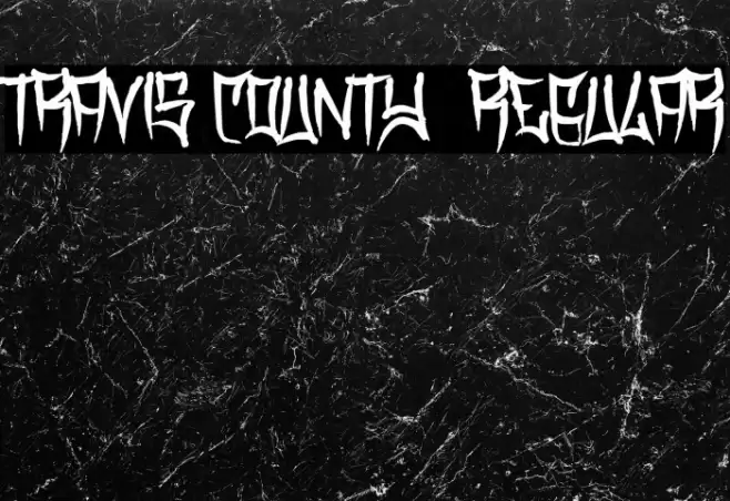 Travis County Regular Font examples
