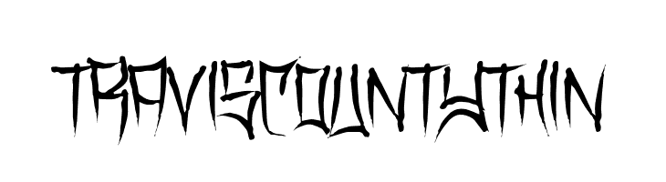 Travis County  Thin  font caratteri gratis