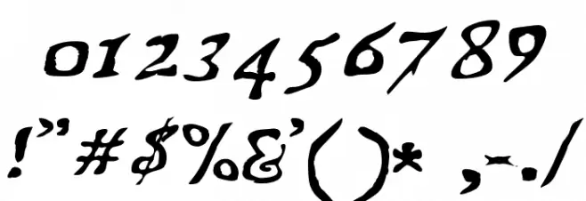 Treasure Map Deadhand Font OTHER CHARS